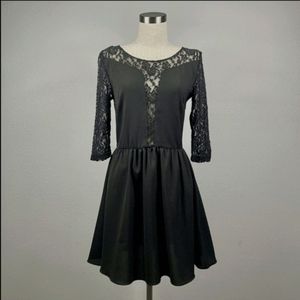 Divided H&M 3/4 Sleeve Black Dress Size 8